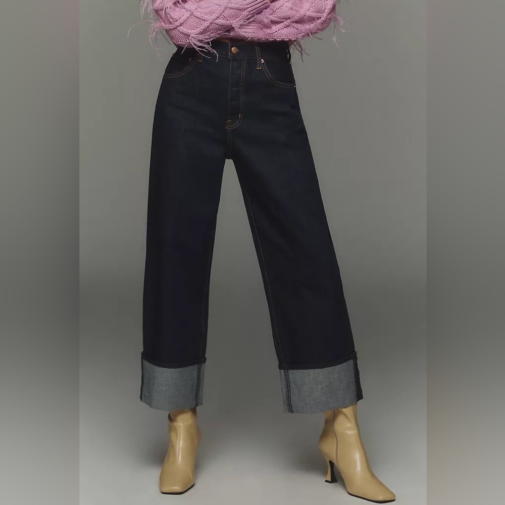 Pistola Ryder Straight Leg High Rise Cuffed Jean (Anthropologie) NWT